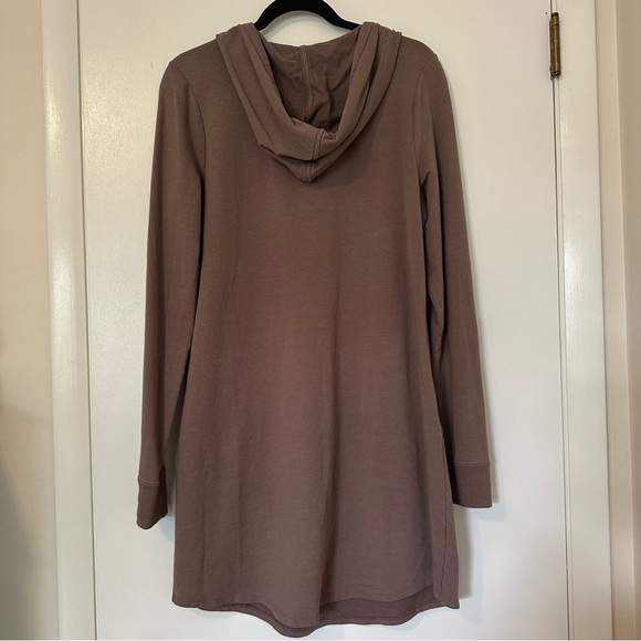 AnyBody QVC Hooded Long Sleeve Lounge Dress Womens Medium Brown - Picture 6 of 6